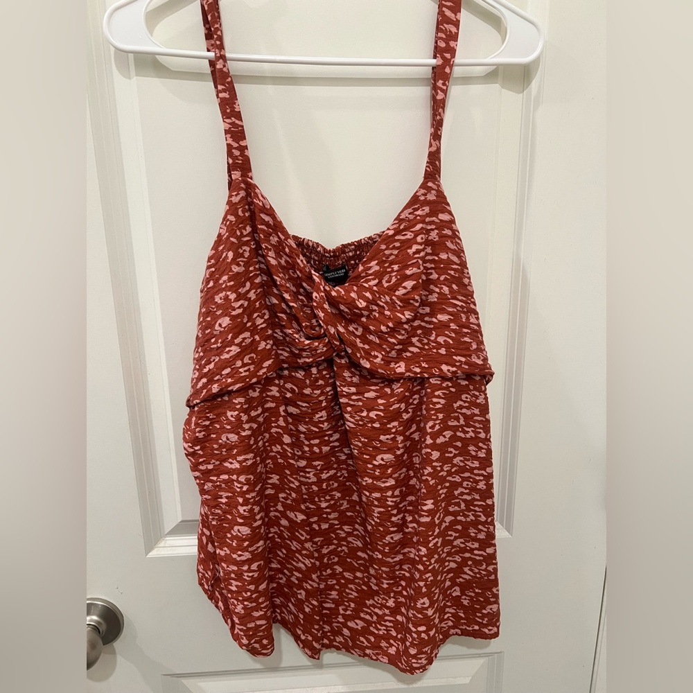 Simply Vera Vera Wang Orange and White Camisole